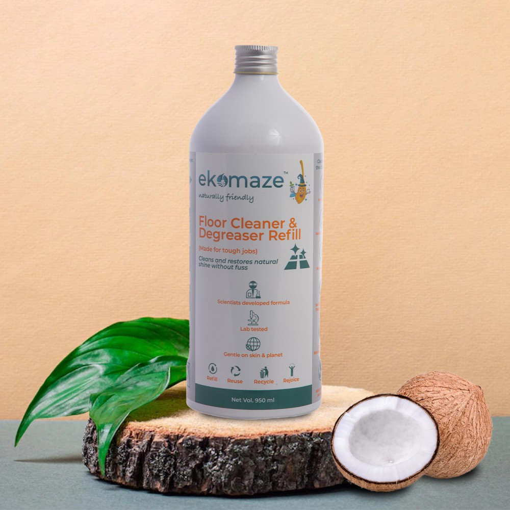 Floor Cleaner & Degreaser Refill | For tough jobs, Cleans & restores natural shine