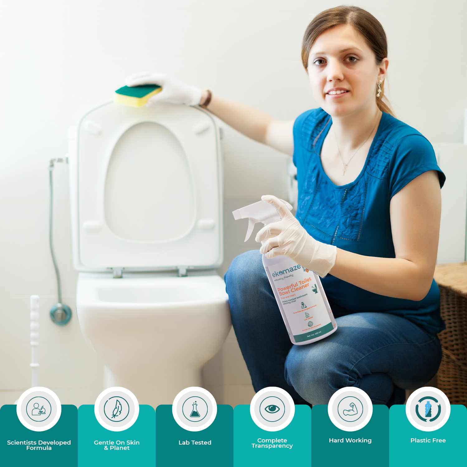 Powerful Toilet Bowl Cleaner | Makes nastiest bathroom cleaning nicer